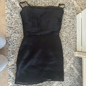 Superdown Sleek Black Mini Dress